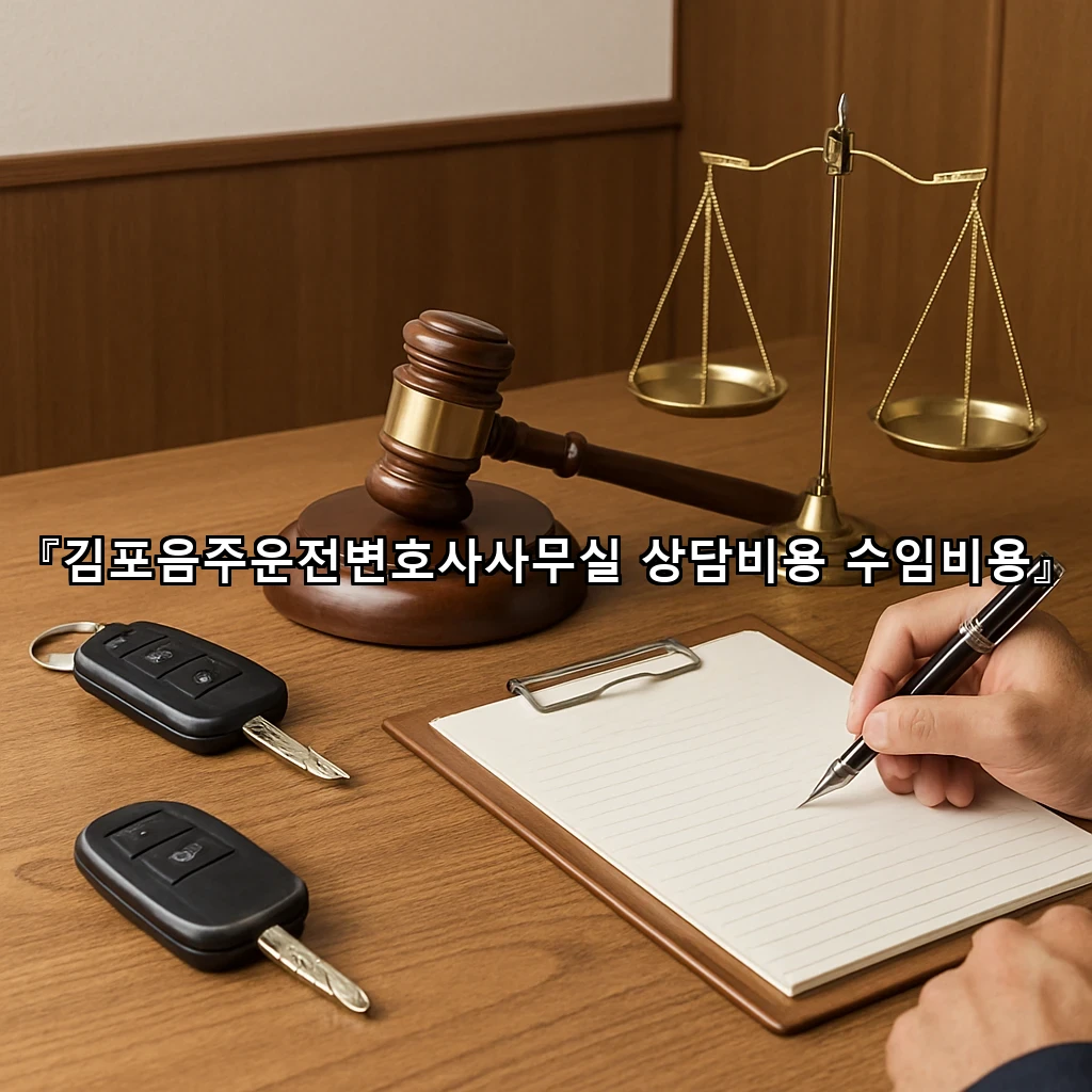 김포음주운전변호사사무실 상담비용 수임비용