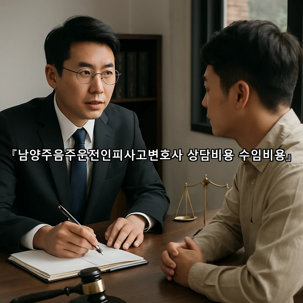 남양주음주운전인피사고변호사 상담비용 수임비용