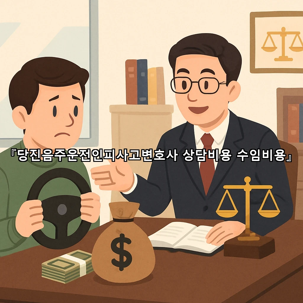 당진음주운전인피사고변호사 상담비용 수임비용