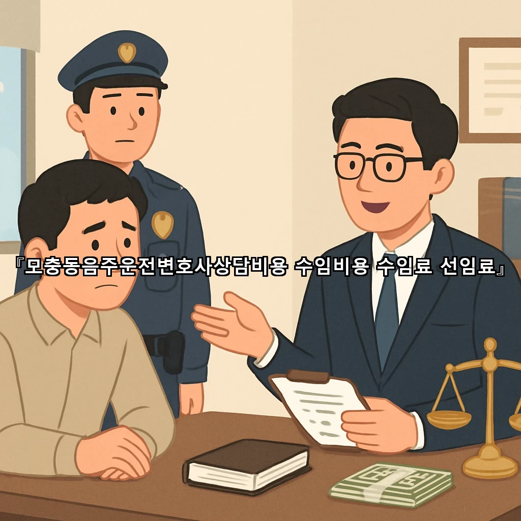 모충동음주운전변호사상담비용 수임비용 수임료 선임료