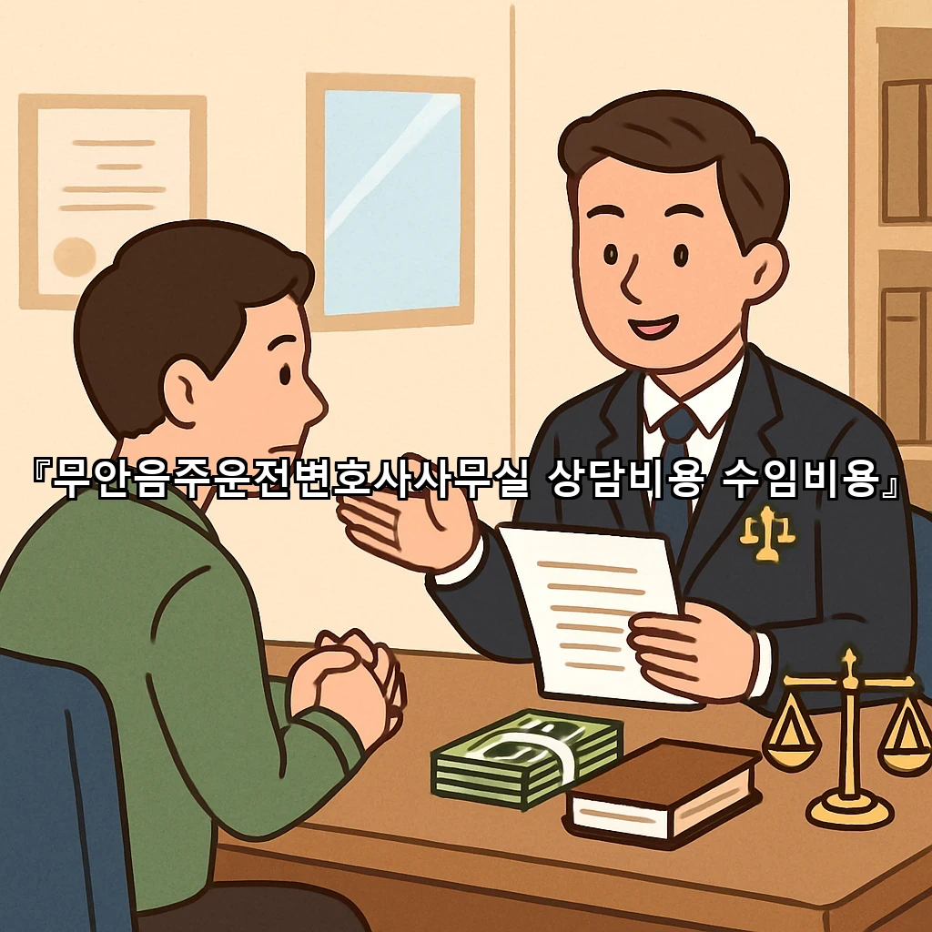 무안음주운전변호사사무실 상담비용 수임비용