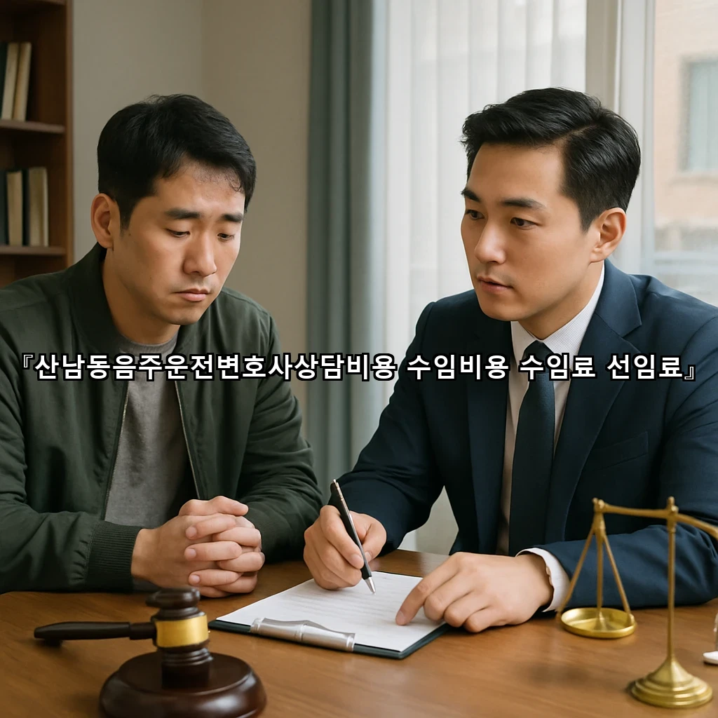 산남동음주운전변호사상담비용 수임비용 수임료 선임료