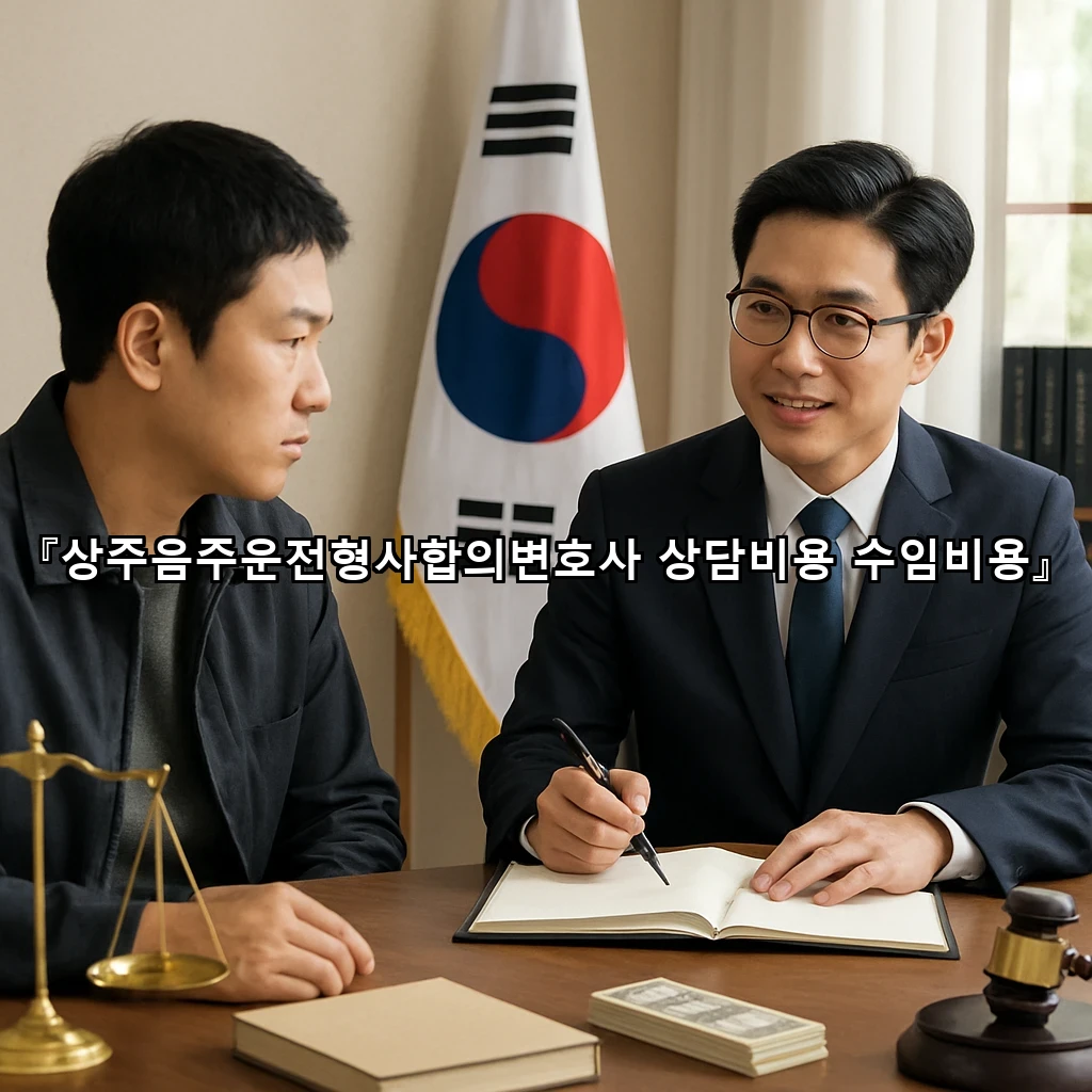 상주음주운전형사합의변호사 상담비용 수임비용