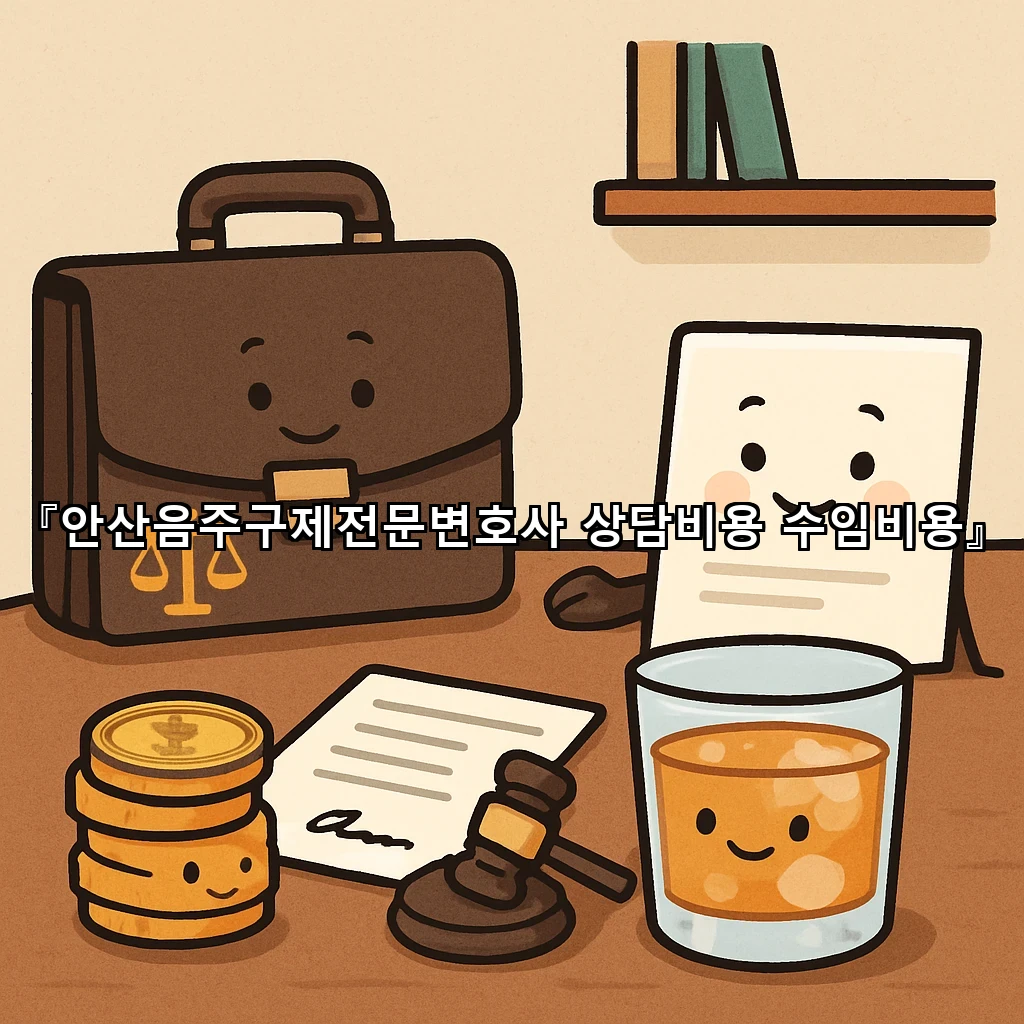 안산음주구제전문변호사 상담비용 수임비용