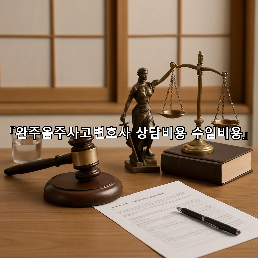 완주음주사고변호사상담비용수임비용 절차와 일정 먼저 살펴보기