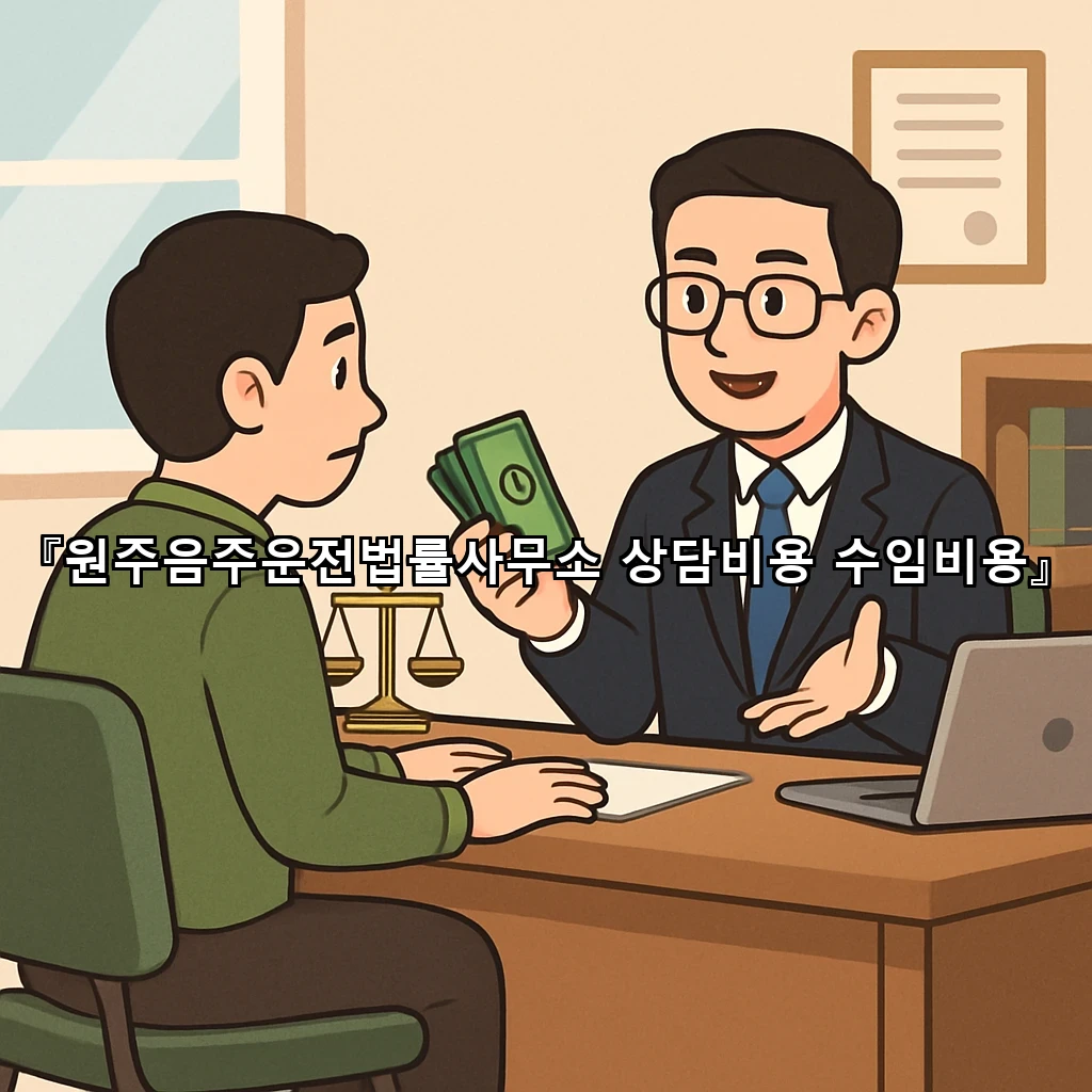 원주음주운전법률사무소 상담비용 수임비용