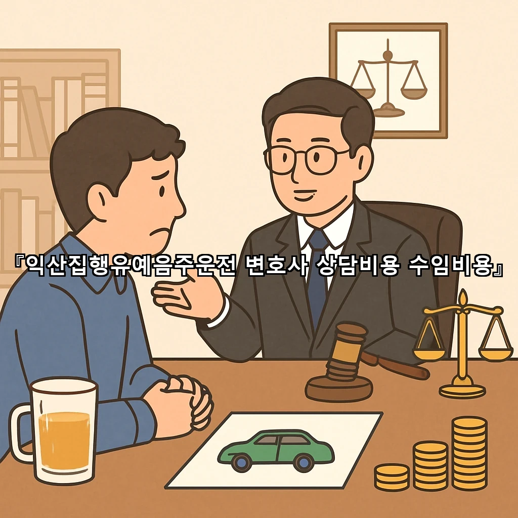 익산집행유예음주운전 변호사 상담비용 수임비용
