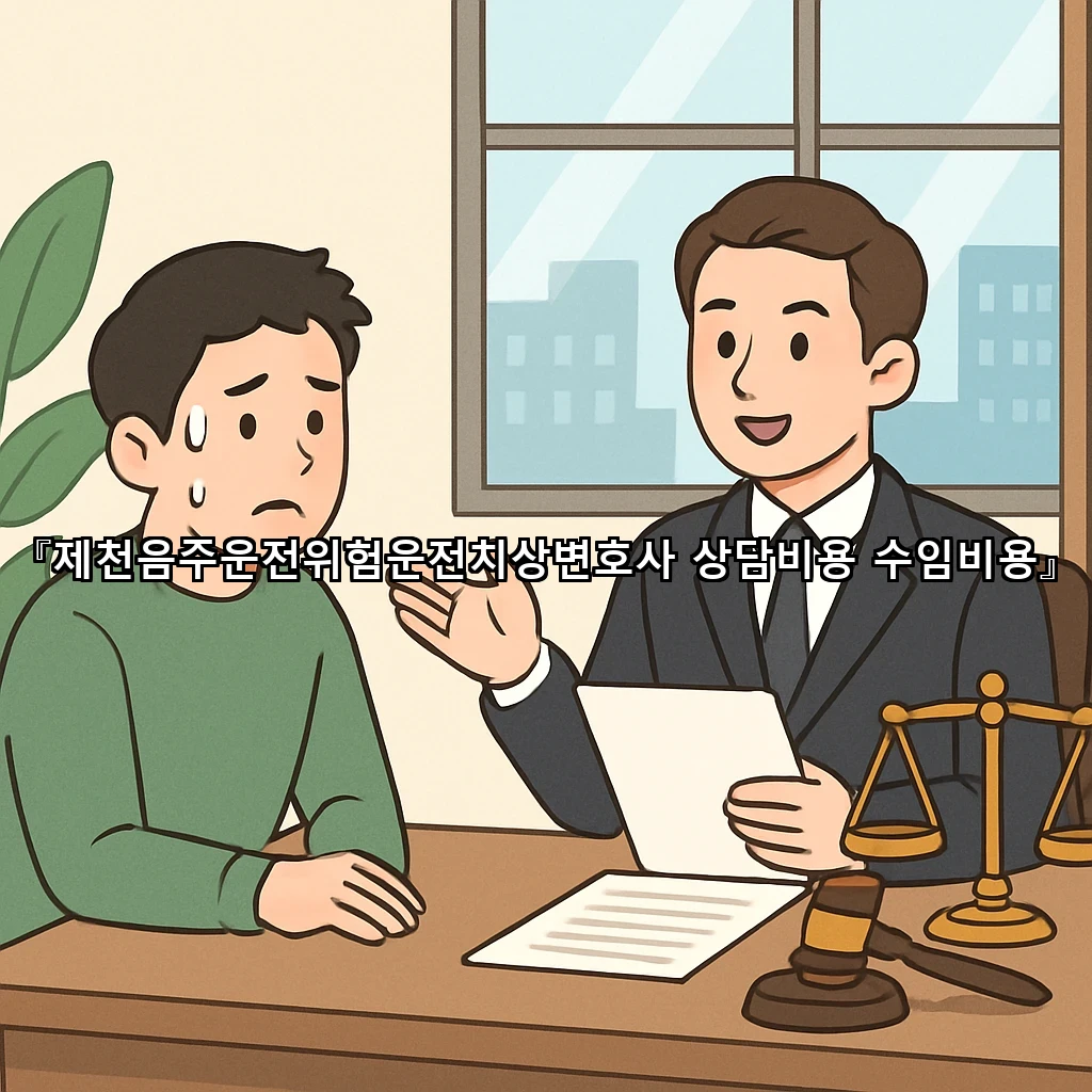제천음주운전위험운전치상변호사 상담비용 수임비용