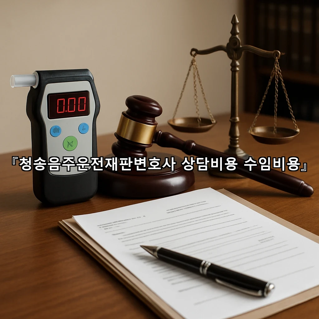 청송음주운전재판변호사 상담비용 수임비용