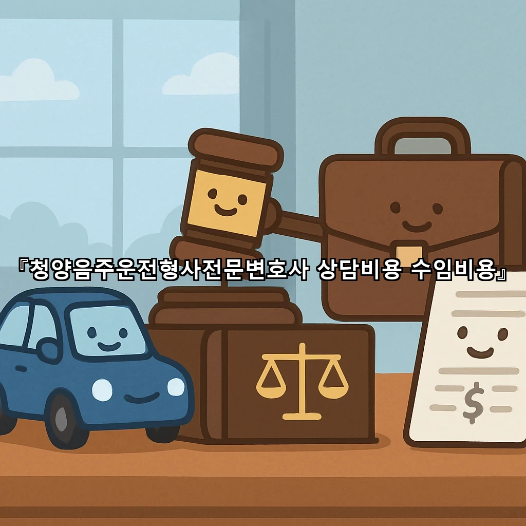 청양음주운전형사전문변호사 상담비용 수임비용