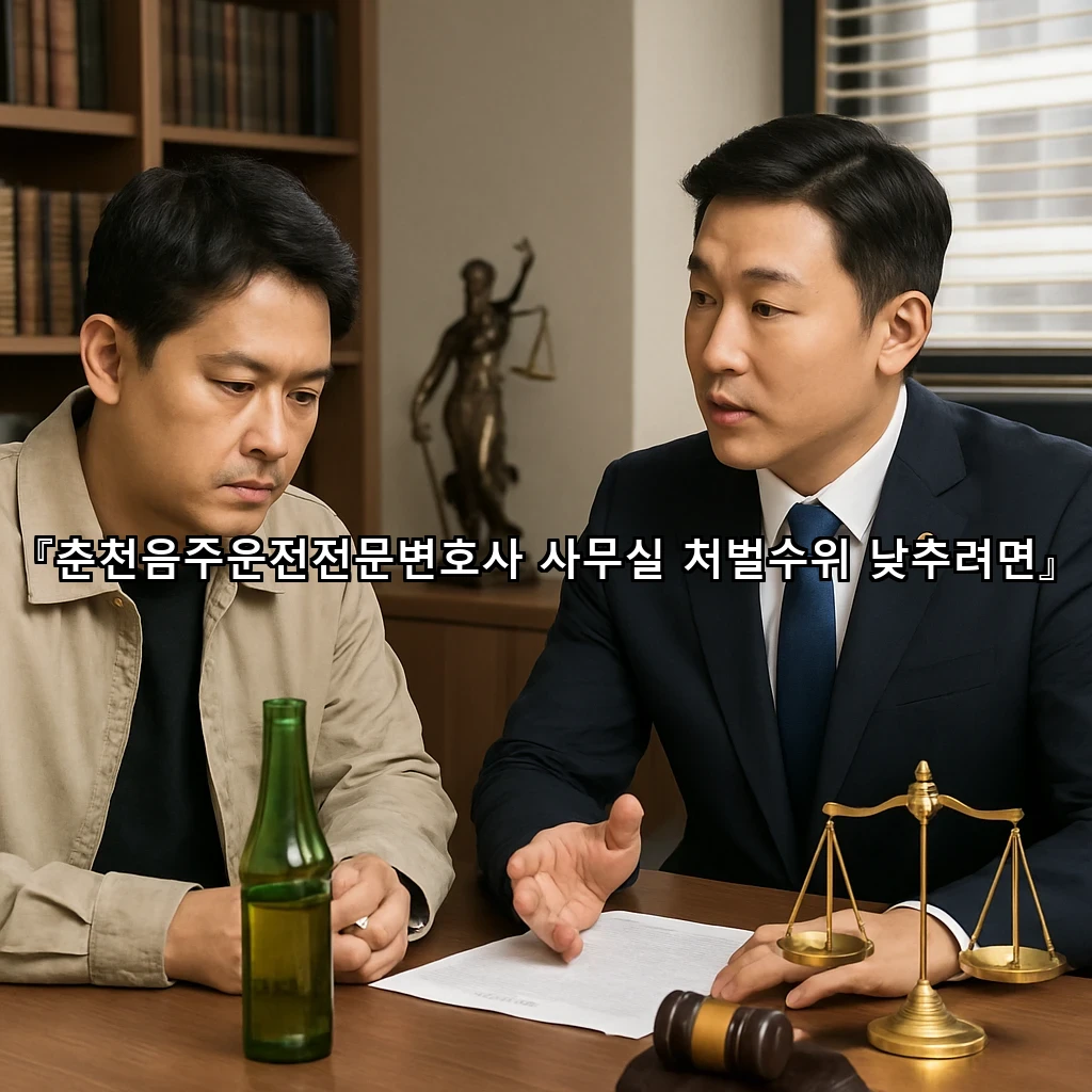춘천음주운전전문변호사 사무실 처벌수위 낮추려면