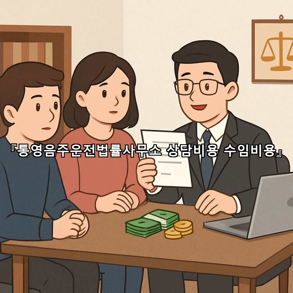 통영음주운전법률사무소 상담비용 수임비용
