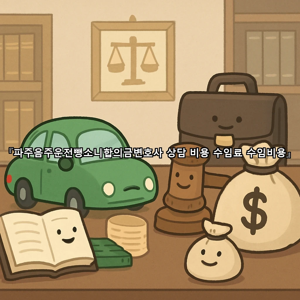 파주음주운전뺑소니합의금변호사 상담 비용 수임료 수임비용