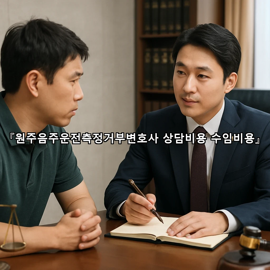 legal image 원주음주운전측정거부변호사 상담비용 수임비용 10591