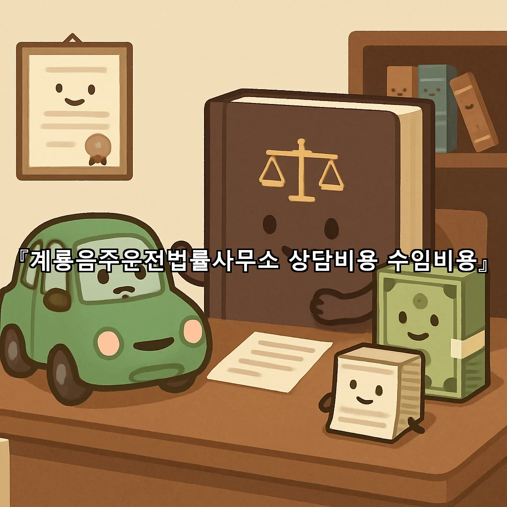 계룡음주운전법률사무소상담비용수임비용 처음 찾는 분을 위한 안내