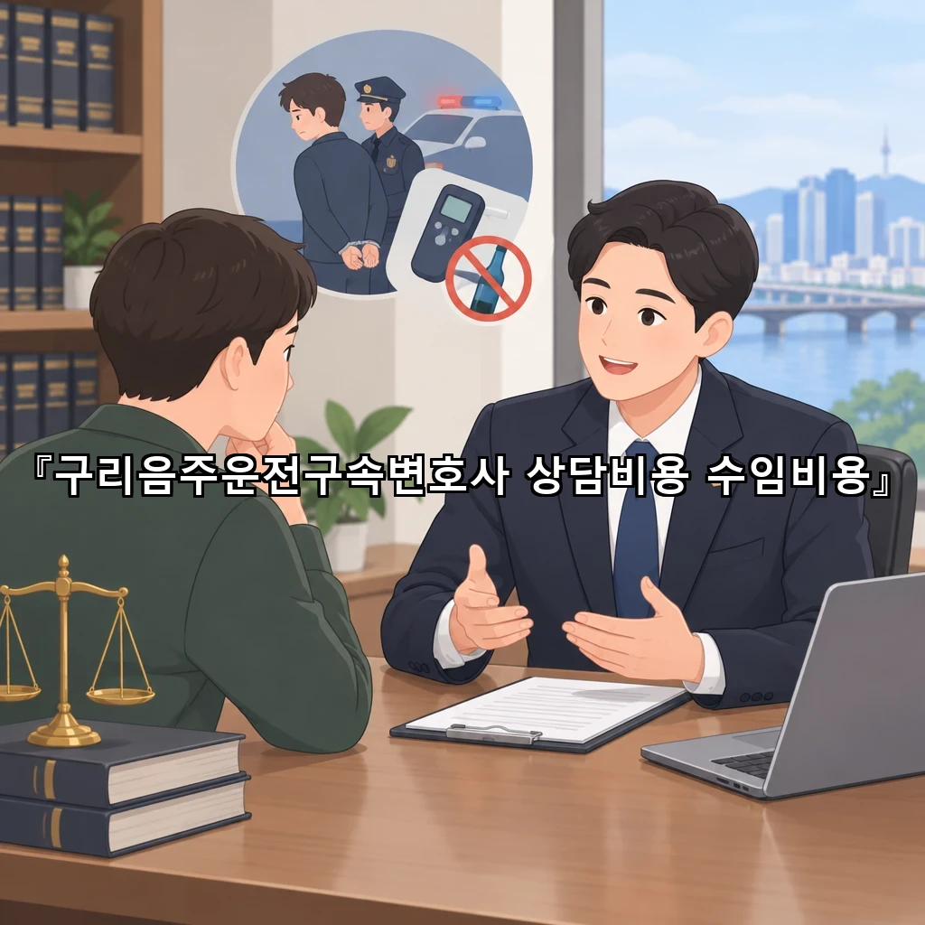구리음주운전구속변호사 상담비용 수임비용