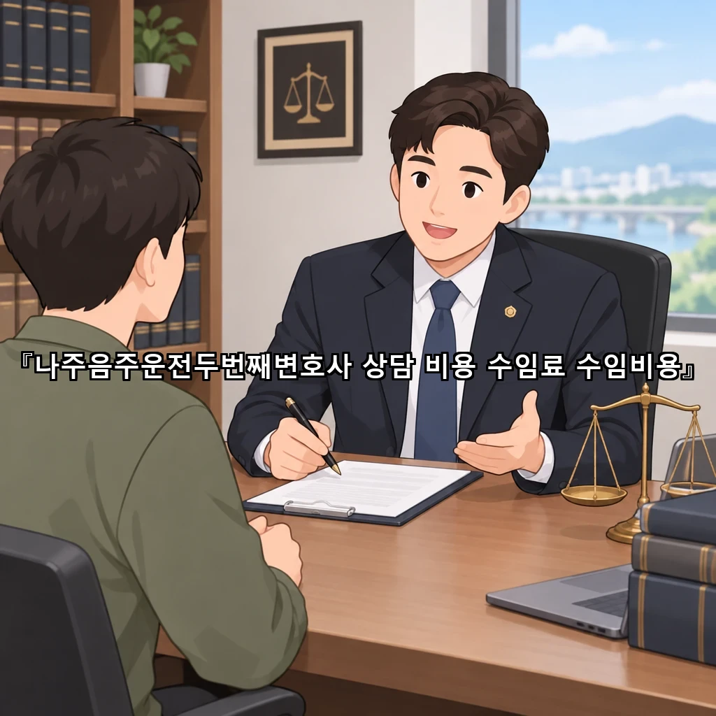 나주음주운전두번째변호사 상담 비용 수임료 수임비용