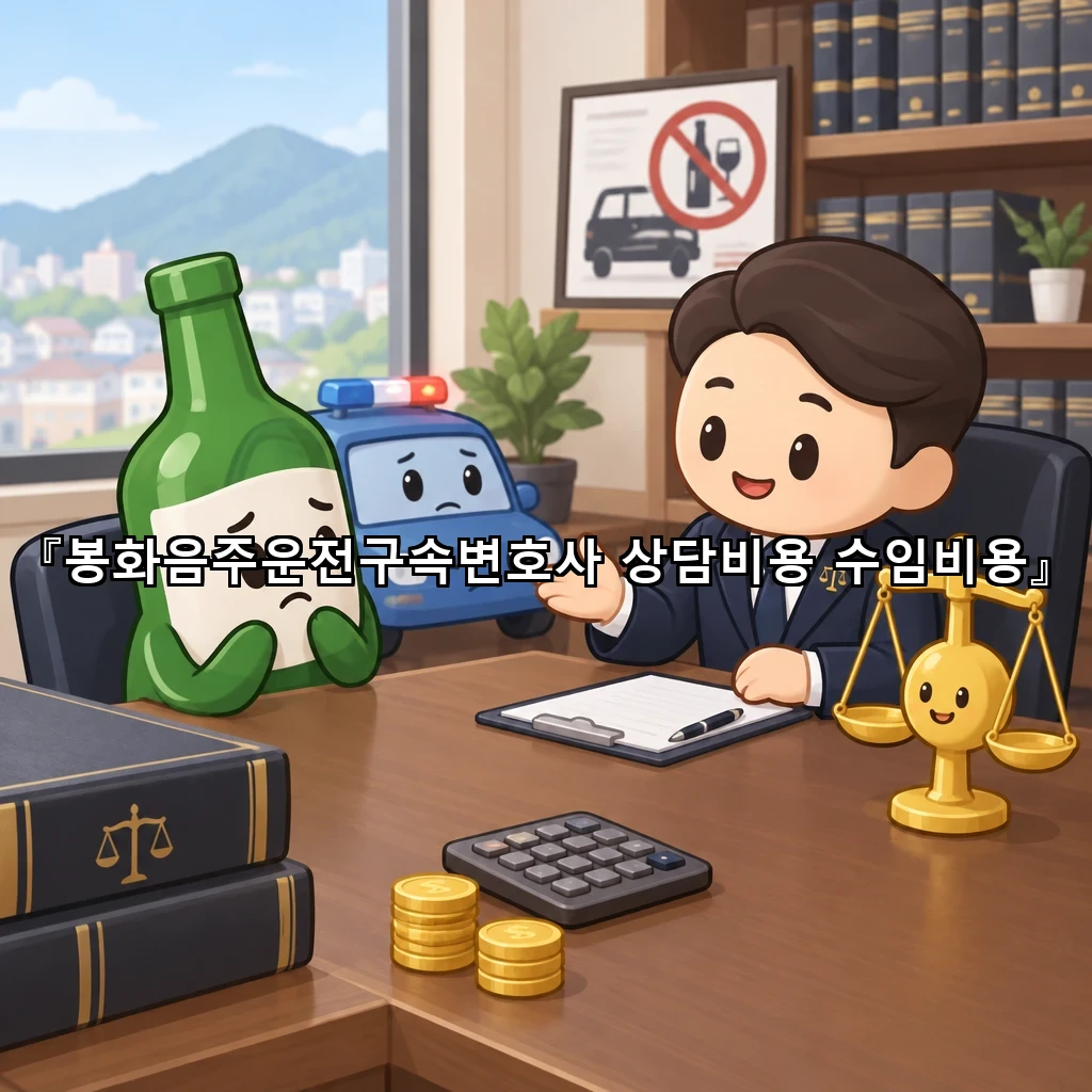 봉화음주운전구속변호사 상담비용 수임비용