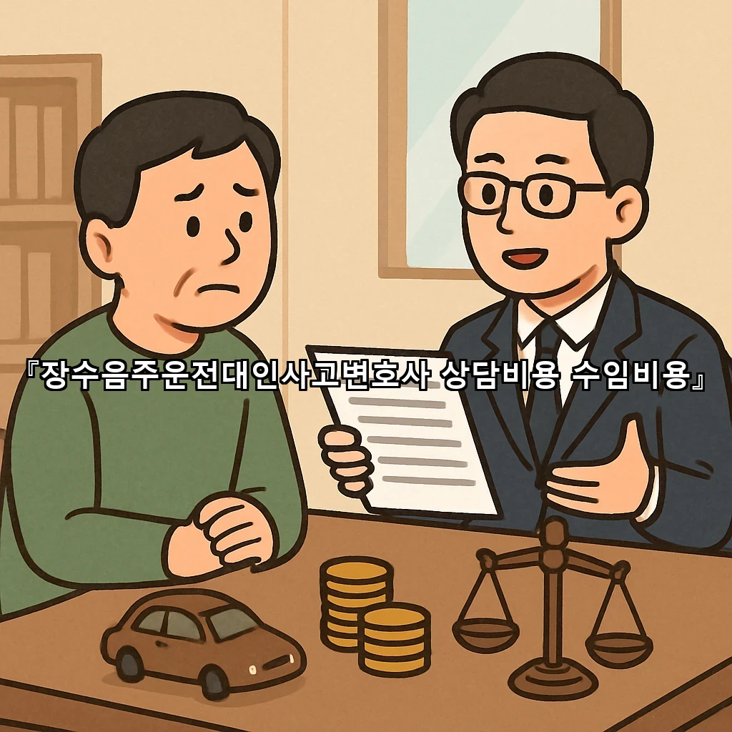 장수음주운전대인사고변호사 상담비용 수임비용