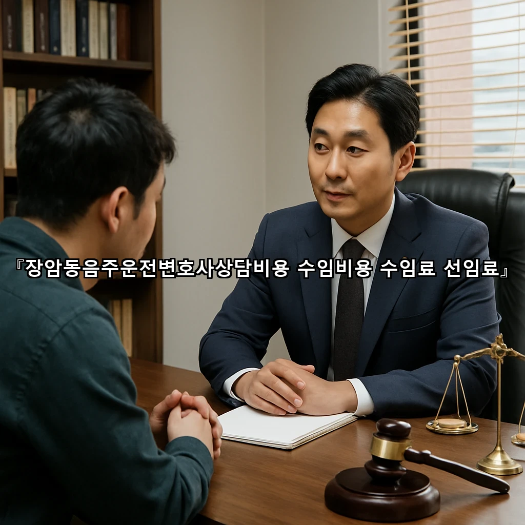 장암동음주운전변호사상담비용 수임비용 수임료 선임료
