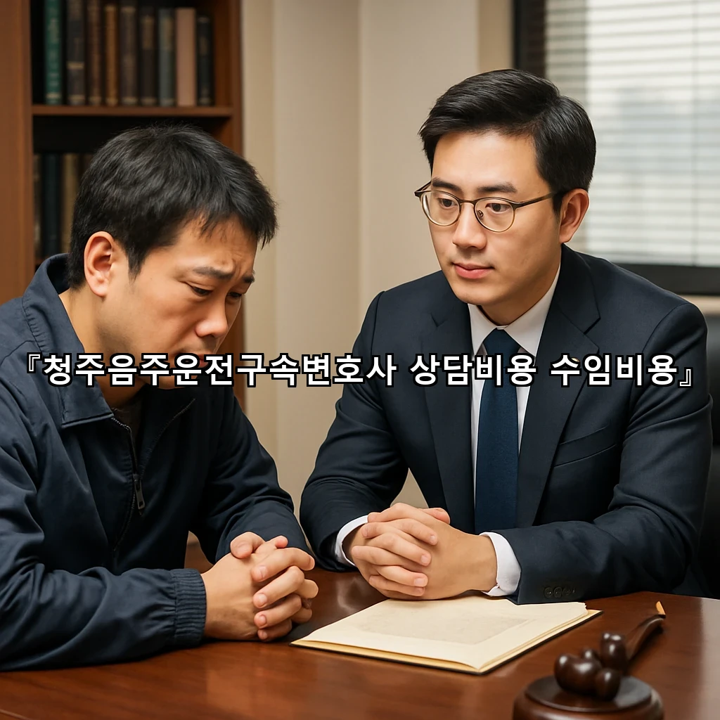 청주음주운전구속변호사 상담비용 수임비용