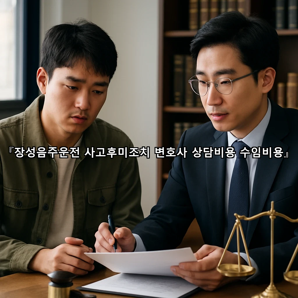 legal image 장성음주운전 사고후미조치 변호사 상담비용 수임비용 11490